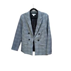 Liz Claiborne Y2K Blazer Grey Plaid Size 12